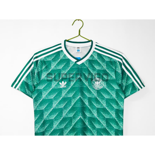 Camiseta Alemania Segunda Equipación Retro 1990 Verde