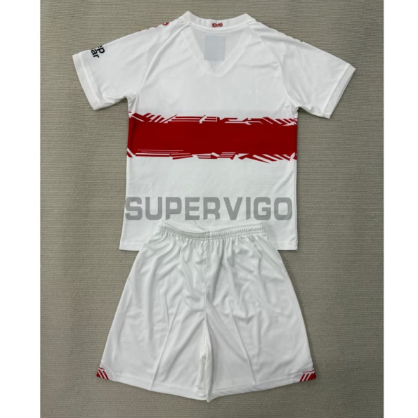 Camiseta VfB Stuttgart Primera Equipación 2025/2026 Blanco Niño Kit