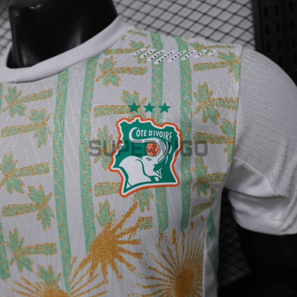 Camiseta Costa de Marfil Segunda Equipación Mundial 2026 Blanco (EDICIÓN JUGADOR)