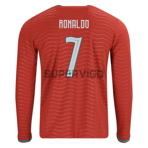 Camiseta Ronaldo 7 Portugal Primera Equipación 2026 ML Rojo
