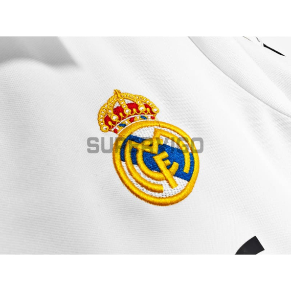 Camiseta Real Madrid Primera Equipación Retro 2002/03 Blanco con Publicitario