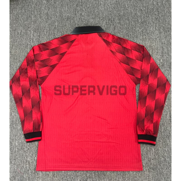 Camiseta Manchester United Primera Equipación Retro 1996/1998 ML Rojo