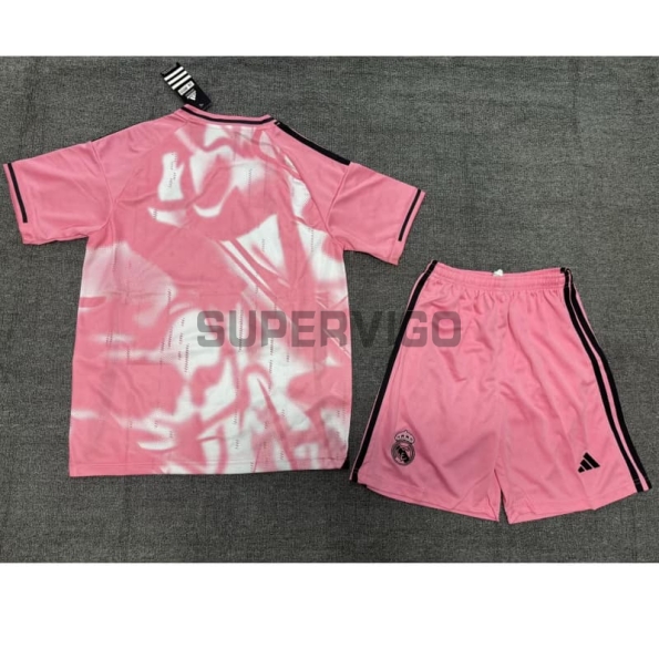Camiseta Real Madrid 2025/2026 Especial Edición Rosa Niño Kit