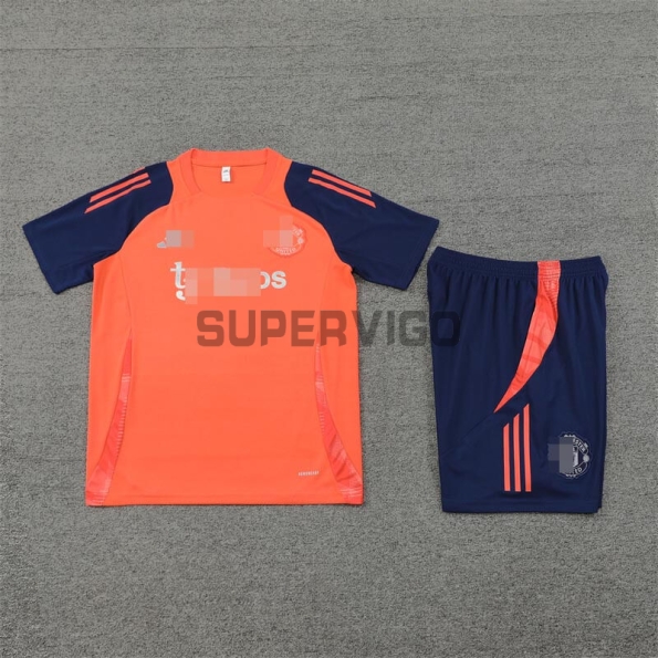 Camiseta de Entrenamiento Manchester United 2024/2025 Kit Naranja/Azul Oscuro