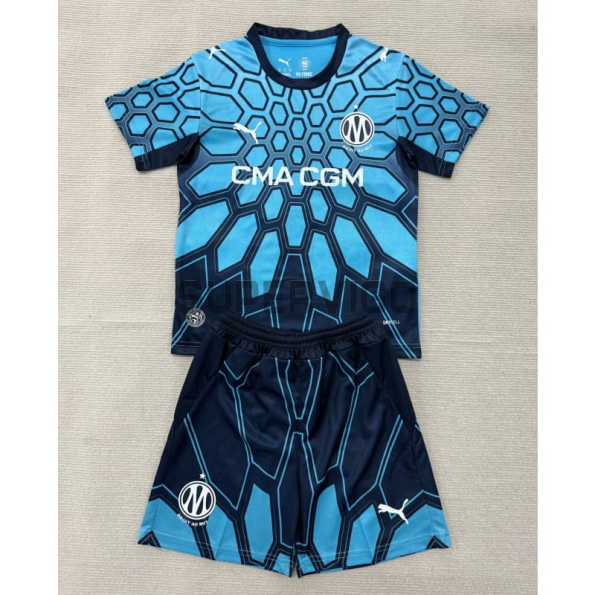 Camiseta de Portero Olympique Marsella 2026/2027 Azul Niño Kit