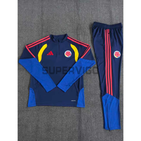 Sudadera de Entrenamiento Colombia 2026 Niño Kit Azul Marino