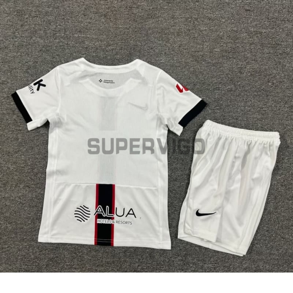 Camiseta RCD Mallorca Segunda Equipación 2025/2026 Blanco Niño Kit con Parche La Liga