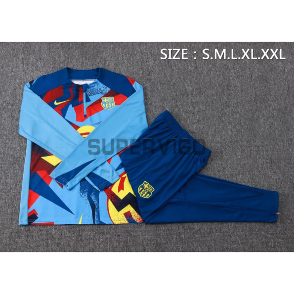 Sudadera De Entrenamiento Barcelona 2025/2026 Kit Azul/Amarillo/Rojo con Estampado