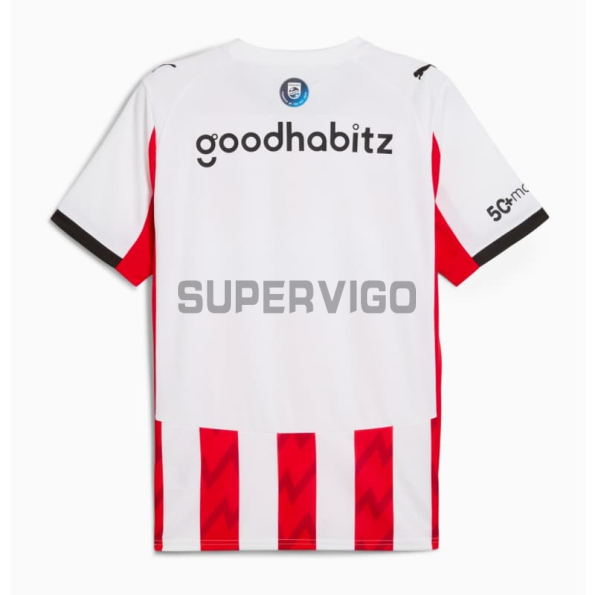 Camiseta PSV Eindhoven Primera Equipación 2025/2026 Rojo/Blanco