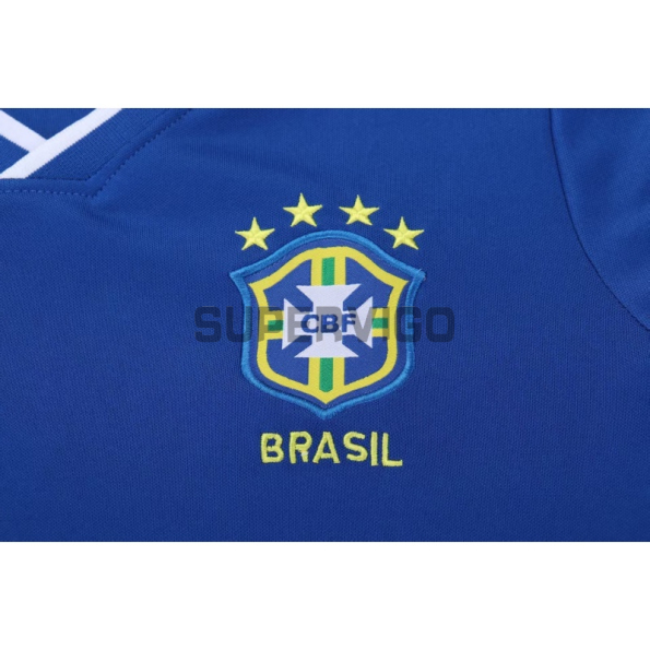 Camiseta Brasil Segunda Equipación Retro 1997 Azul Niño Kit