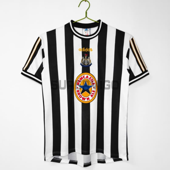 Camiseta Newcastle United Primera Equipación Retro 1997/99 Negro/Blanco