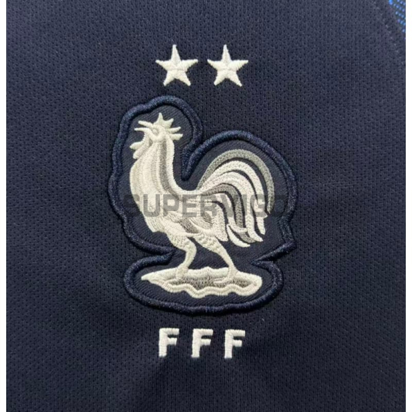 Camiseta Francia Primera Equipación Retro 2018 Azul Copa Mundial