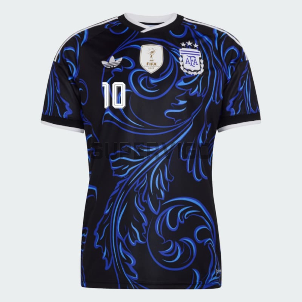Camiseta Messi 10 Argentina Segunda Equipación Mundial 2026 Azul con FIFA2022