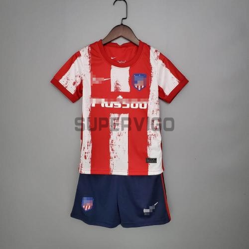 Camiseta Atletico de Madrid Priemra Equipación 2021/2022 Niño Kit