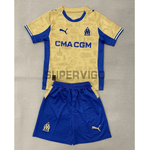 Camiseta Olympique Marsella Cuarta Equipación 2025/2026 Oro/Azul