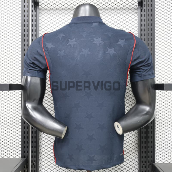 Camiseta EE.UU Segunda Equipación Mundial 2026 Negro Obsidiana (EDICIÓN JUGADOR)
