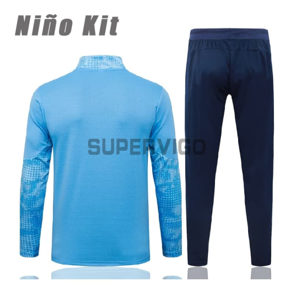 Sudadera De Entrenamiento Manchester City 2025/2026 Niño Kit Azul Claro con Estampado