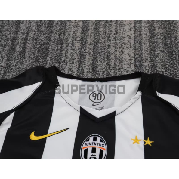Camiseta Juventus Primera Equipación Retro 2004/05 Blanco/Negro Niño Kit
