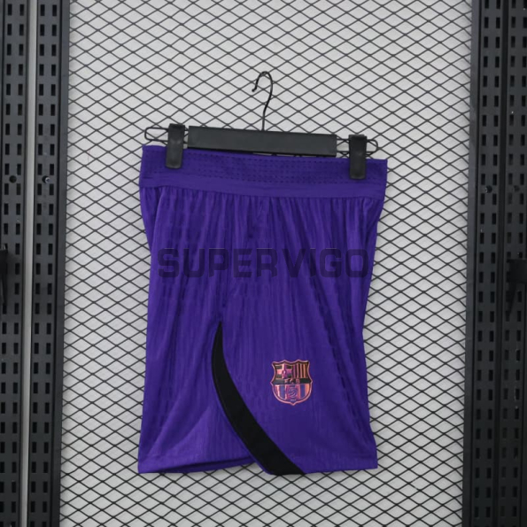 Pantalón Corto Barcelona Segunda Equipación 2026/2027 Negro/Morado (EDICIÓN JUGADOR)