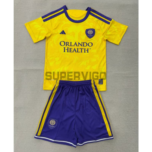 Camiseta Orlando City Primera Equipación 2026/2027 Amarillo Niño Kit