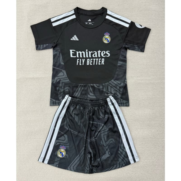 Camiseta de Portero Real Madrid Primera Equipación 2026/2027 Negro Niño Kit