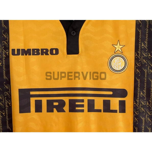 Camiseta Inter de Milan Tercera Equipación Retro 1996/1997 Amarillo
