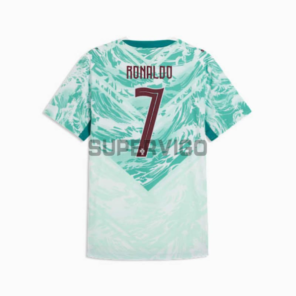 Camiseta Ronaldo 7 Portugal Segunda Equipación Mundial 2026 Verde/Blanco