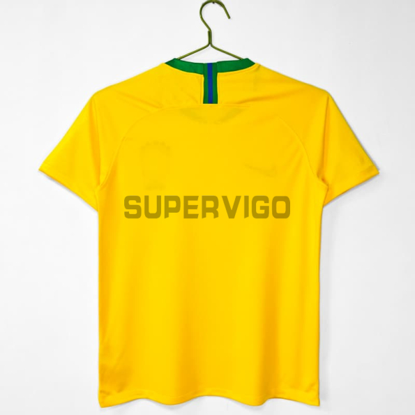 Camiseta Brasil Primera Equipación Retro 2018 Amarillo
