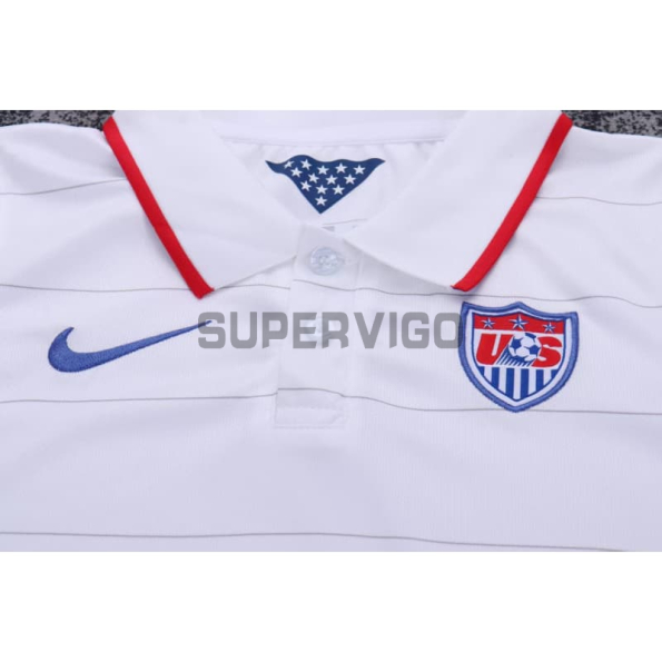 Camiseta EE.UU. Primera Equipación Retro 2014 Blanco Niño Kit