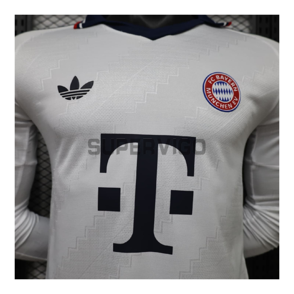 Camiseta Bayern Múnich Segunda Equipación 2026/2027 ML Blanco (EDICIÓN JUGADOR)
