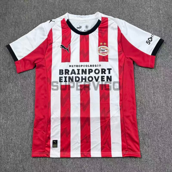 Camiseta PSV Eindhoven Primera Equipación 2025/2026 Rojo/Blanco