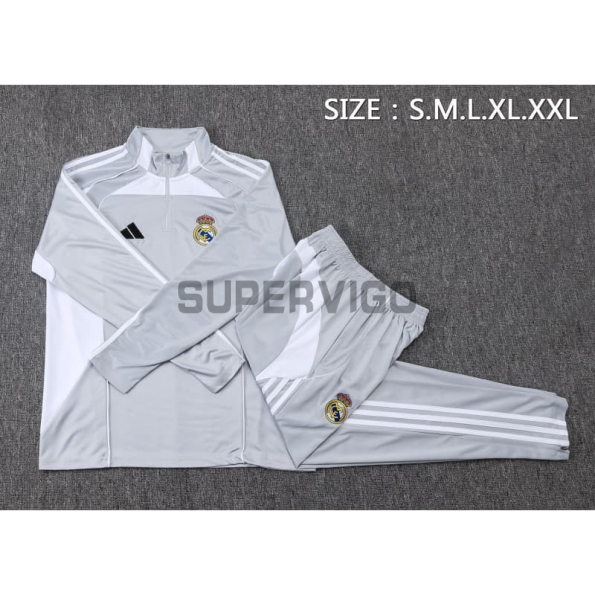 Sudadera De Entrenamiento Real Madrid 2025/2026 Kit Gris