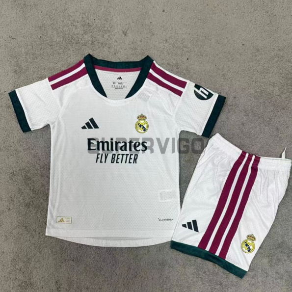 Camiseta Real Madrid Primera Equipación 2026/2027 Blanco Niño Kit (EDICIÓN JUGADOR)