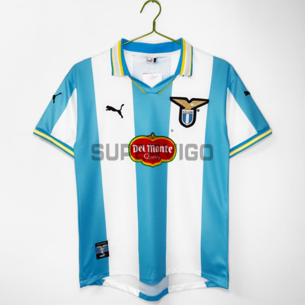Camiseta Lazio Primera Equipación Retro 1999/00 Blanco/Azul