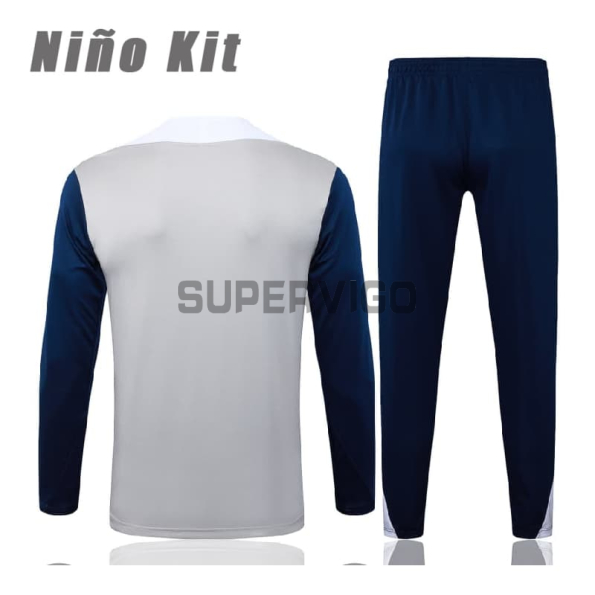 Sudadera De Entrenamiento Tottenham Hotspur 2025/2026 Niño Kit Gris/Azul Marino