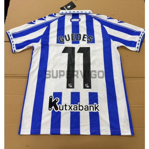 Camiseta GUEDES 11 Real Sociedad 2025/2026 Azul/Blanco Versión Retro