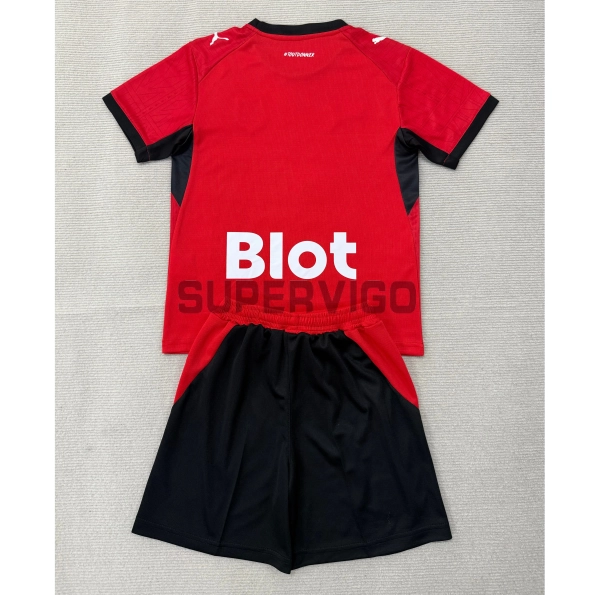 Camiseta Stade Rennais Primera Equipación 2026/2027 Rojo Niño Kit