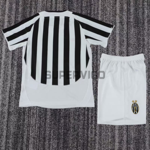 Camiseta Juventus Primera Equipación Retro 2003/2004 Blanco/Negro Niño Kit