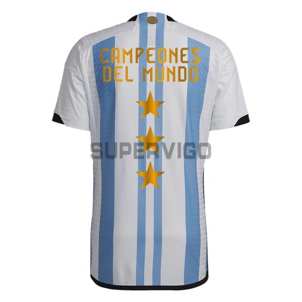 Camiseta Argentina Primera Equipación 2022 3 Estrellas Campeones del Mundo (EDICIÓN JUGADOR)