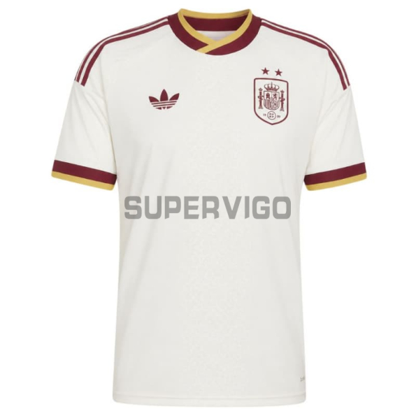 Camiseta España Segunda Equipación Mundial 2026 Blanco 2 Estrellas