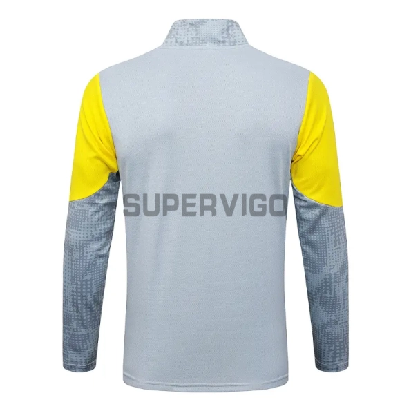Sudadera De Entrenamiento Borussia Dortmund 2025/2026 Gris Claro/Amarillo