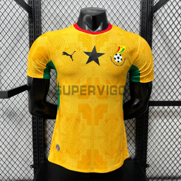 Camiseta Ghana Segunda Equipación Mundial 2026 Amarillo (EDICIÓN JUGADOR)