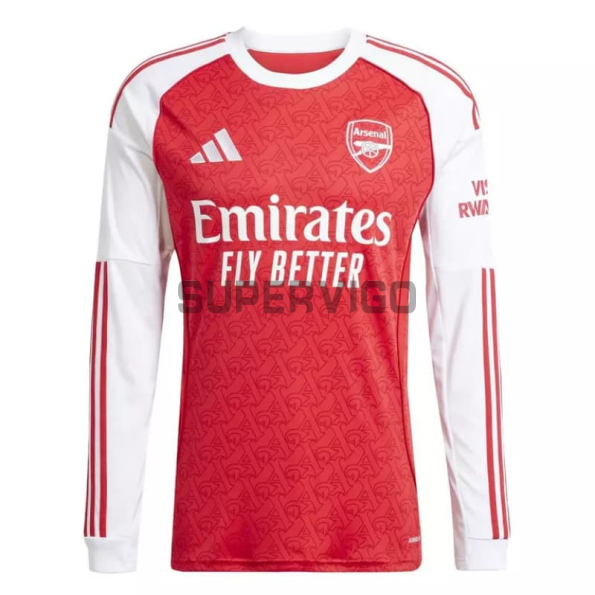 Camiseta Arsenal Primera Equipación 2025/2026 ML Rojo/Blanco