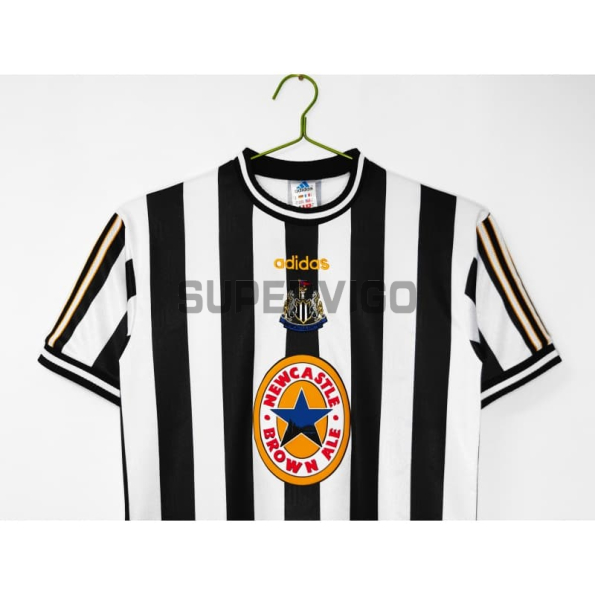 Camiseta Newcastle United Primera Equipación Retro 1997/99 Negro/Blanco