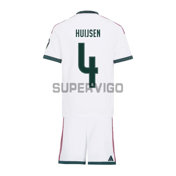 Camiseta HUIJSEN 4 Real Madrid Primera Equipación 2026/2027 Blanco Niño Kit con Parche HP