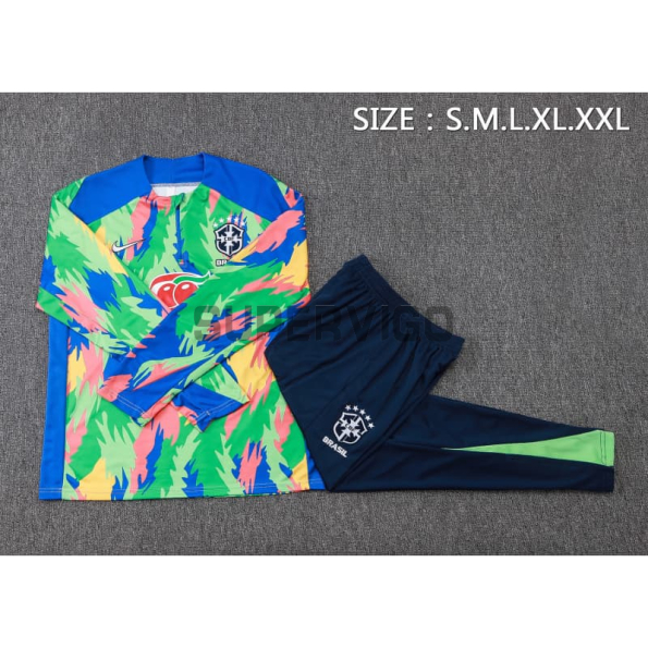 Sudadera De Entrenamiento Brasil 2026 Kit Multicolor con Estampado