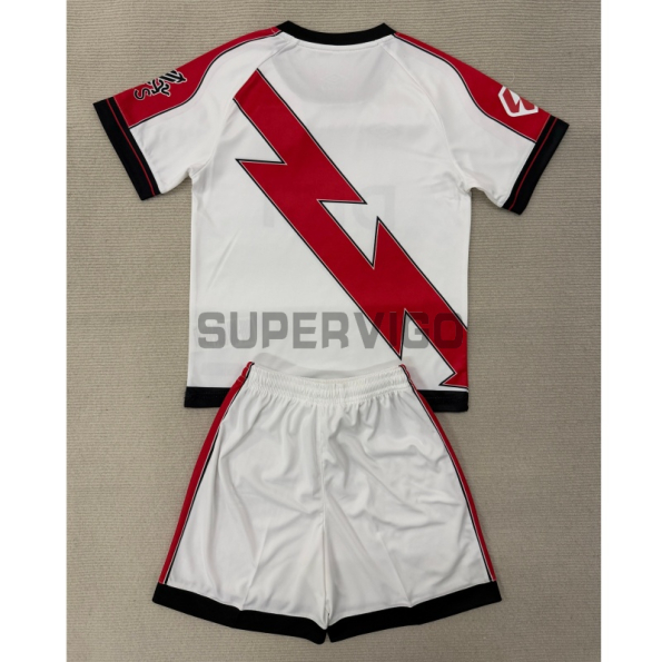 Camiseta Rayo Vallecano Primera Equipación 2025/2026 Blanco/Rojo  con Parche La Liga