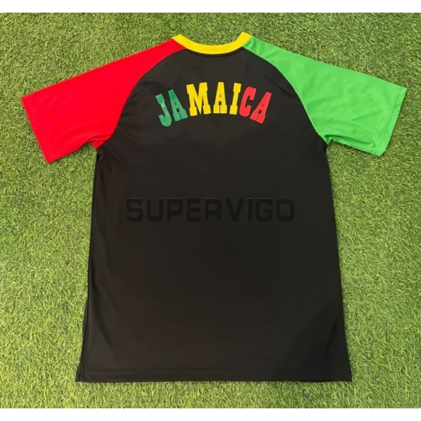 Camiseta Jamaica x Bob Marley 2026 Segunda Equipación Negro/Verde/Rojo