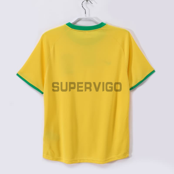 Camiseta Brasil Primera Equipación Retro 2000 Amarillo
