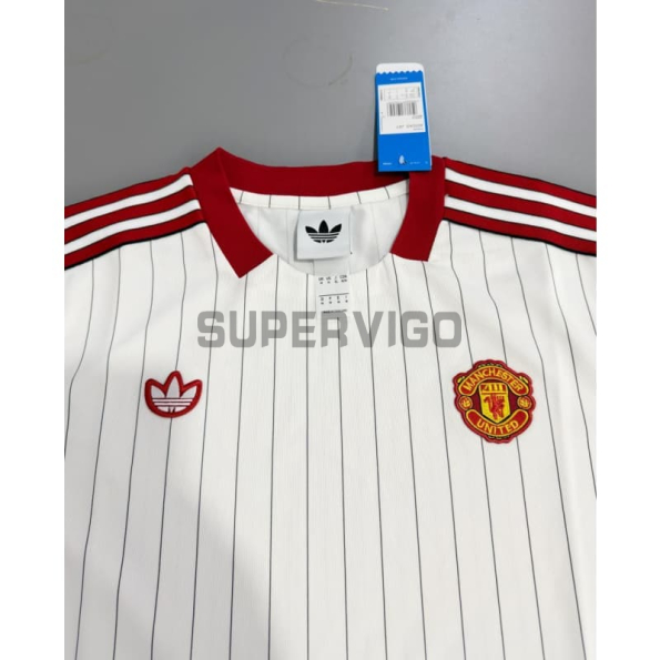 Camiseta Manchester United Terrace Icons Retro 2025/26 Blanco/Rojo